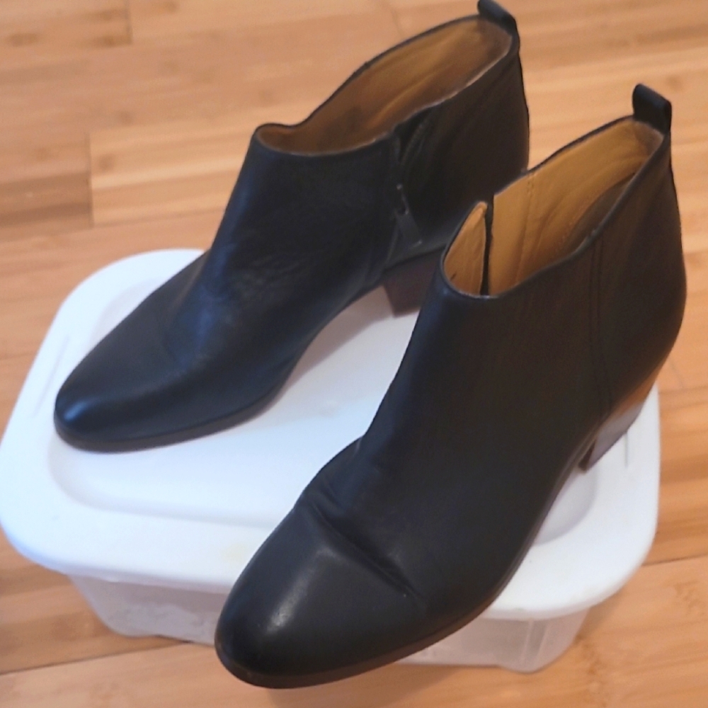 J. Crew Black Ankle Booties with Sleek Design